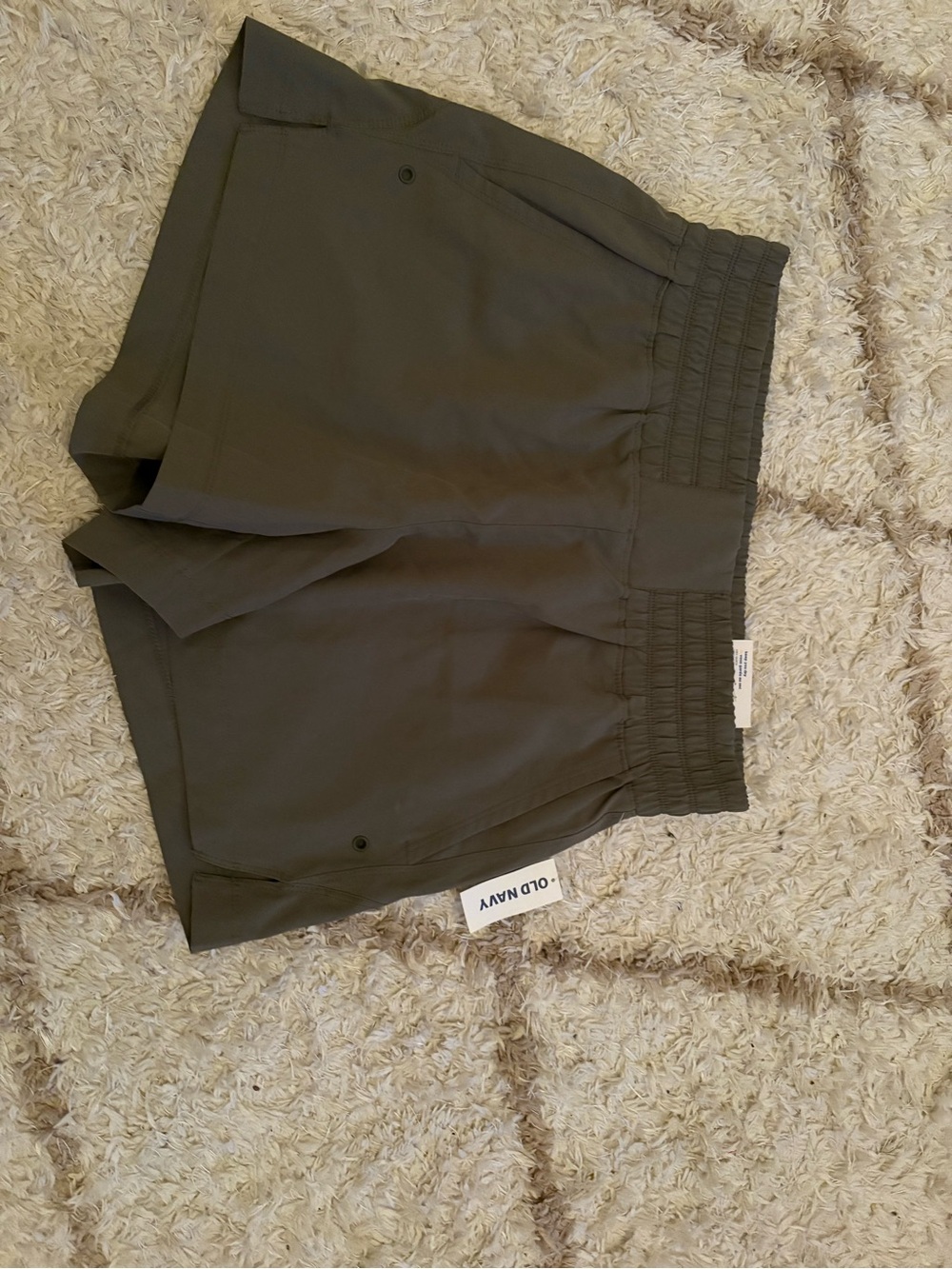 Old Navy Olive High Rise Athletic Short